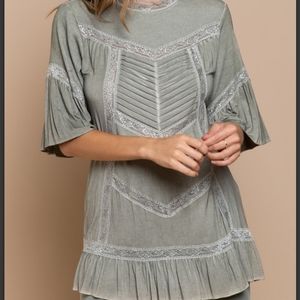 🆕️ Sage Green Bohemian Top